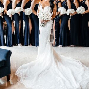 Pronovias White Lace Wedding Dress